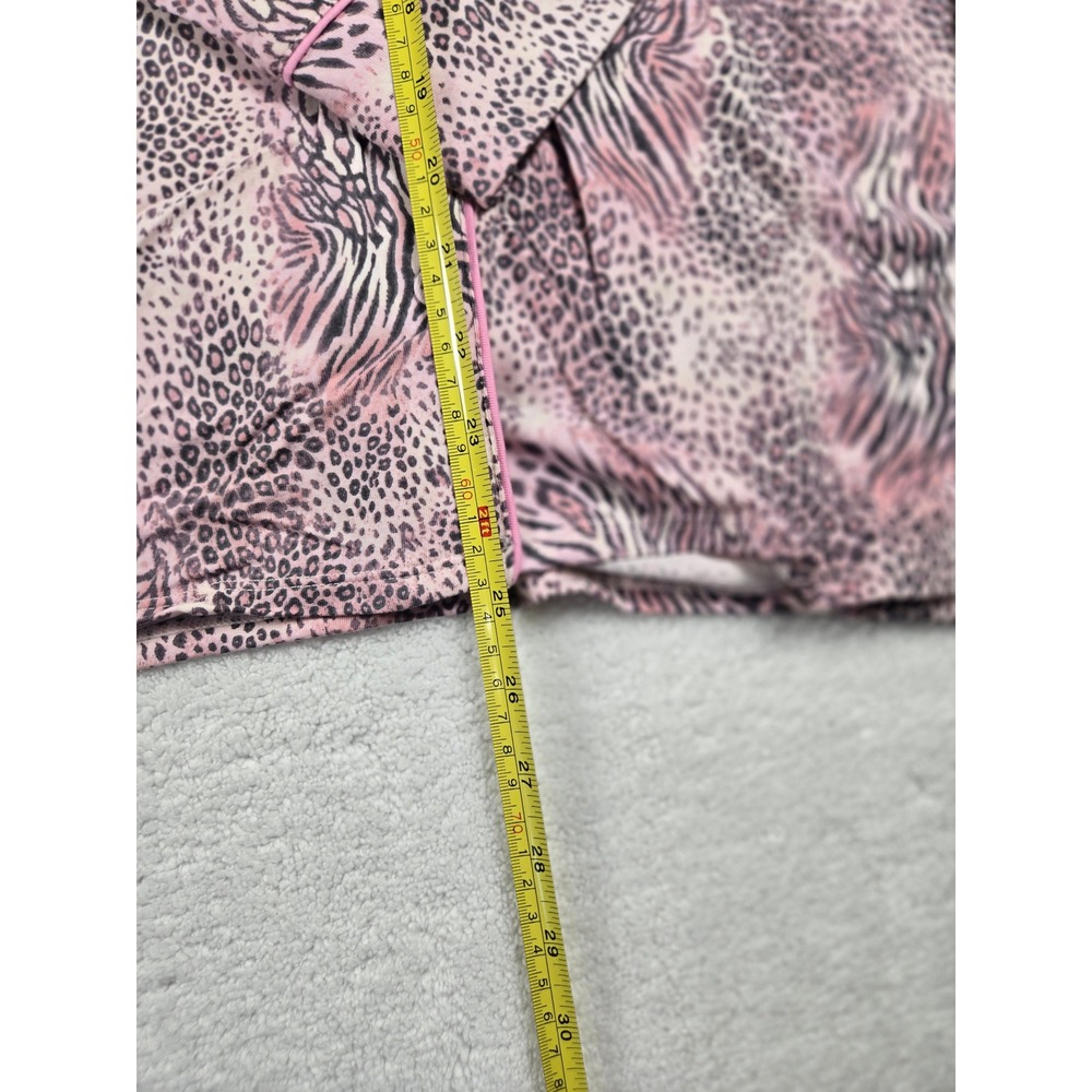 Skims Sleep Long Sleep Set Bloom Modal Cotton Animal Pink Leopard Zebra S NEW - Picture 4 of 11
